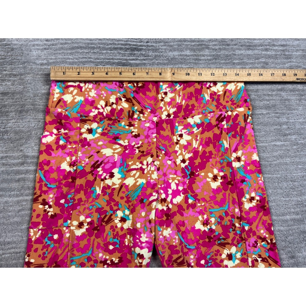 No Boundaries Bike Shorts Womens Large Pink Floral High Rise Athletic Pockets - Picture 2 of 8